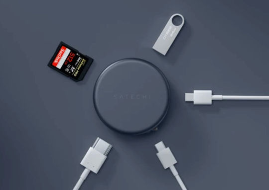 Satechi Hub cu 5 porturi cu conectare USB-A Albastru