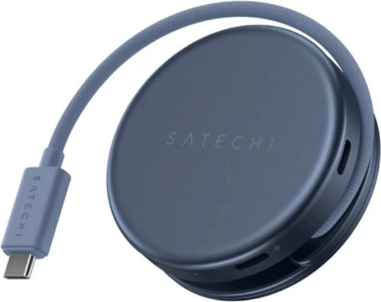 Satechi Hub cu 5 porturi cu conectare USB-A Albastru