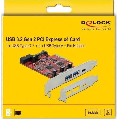 DeLock DeLock PCIe Card with 3 USB 3.2 Ports