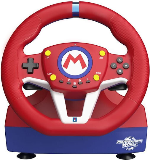 Hori Mario Kart Racing Wheel Pro Mini Steering Wheel with Pedals for Switch 2 with 270° Rotation