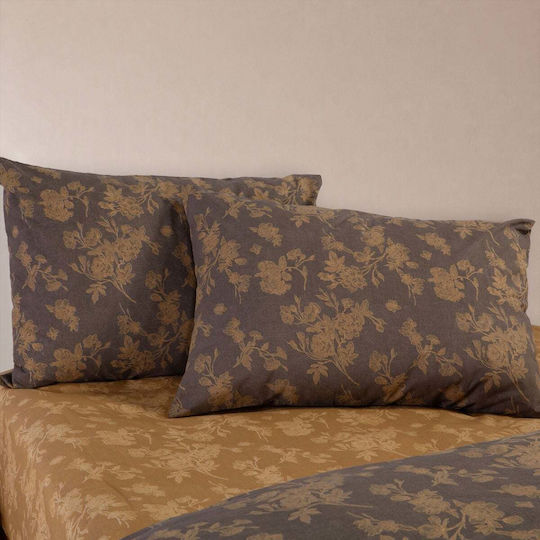 Nef-Nef Homeware Set Duvet Cover Cotton 240x230cm Super King with 2 Pillowcases Dream Ecru