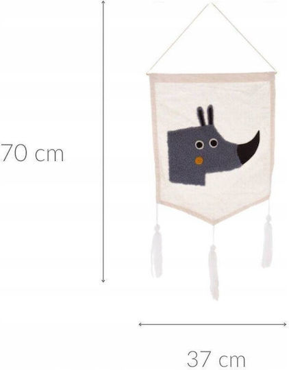Home&Styling Collection Kinderwanddekoration Hängende Tiere 70x37cm