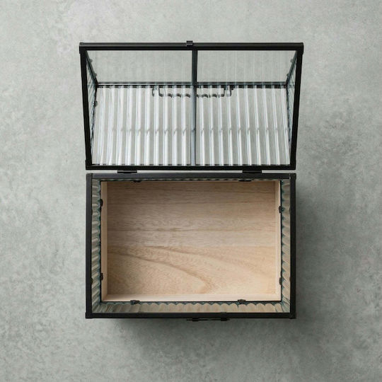 Edaxo Gewächshaus Haus mit Metallischem Rahmen 30x26x18cm