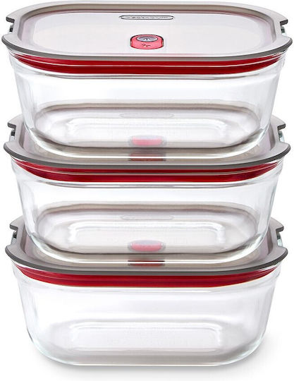 Black+Blum Set of Black Glass Lunch Boxes 3 Pieces