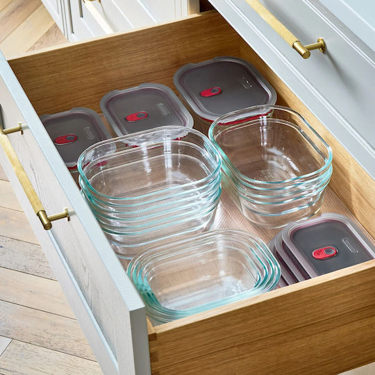 Black+Blum Set of Black Glass Lunch Boxes 3 Pieces