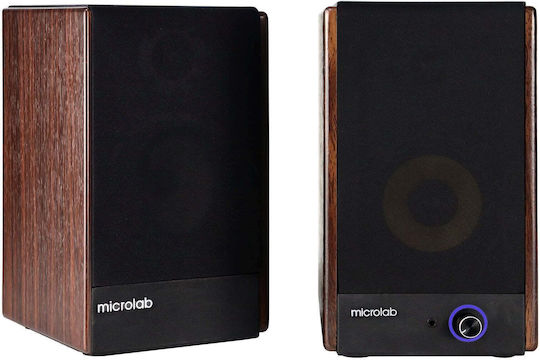 Microlab Solo 3 Kabellose Computerlautsprecher 2.0 mit Leistung 40W Braune