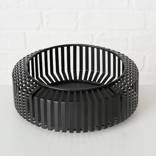 Boltze Dekorative Schale Metall Schwarz 24x24cm 2 Stück