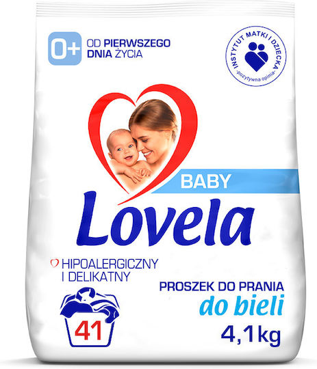 Lovela Бебешки Перилен препарат на прах за Бял дрехи 4.100кг (41 Мерителни чаши)