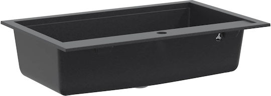 vidaXL Drop-In Küchenspüle aus Flüssigem Granit M79.5xP50.5cm Graue