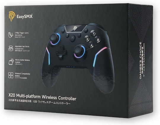 EasySMX X20 Безжичен Gamepad с Хол ефект стикове за Android / PC / Switch / iOS Черен