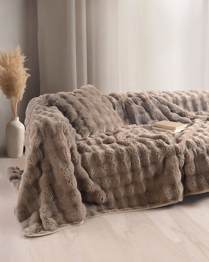 Rythmos Rabbit Armchair Throw 130x180cm Beige
