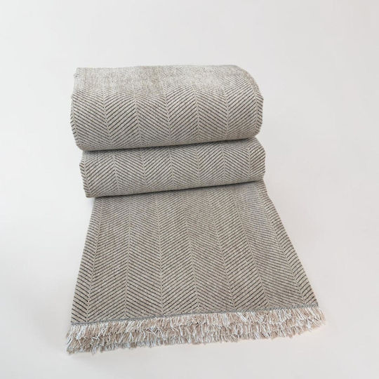Linea Home Cod Τριθέσιου Καναπέ Π180xΜ300cm Κρεμ