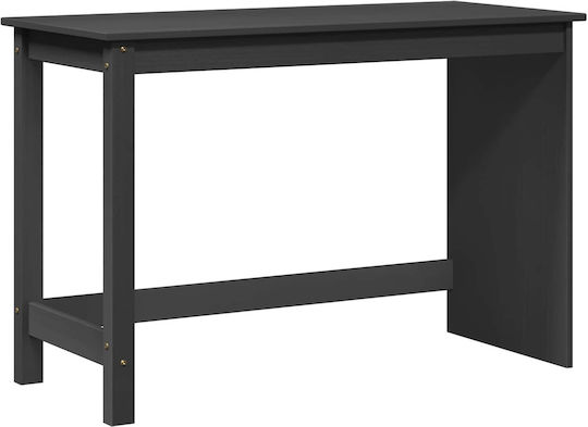 Бюро от Масивно Дърво Сиво с LED и USB Портове 75x50x112см