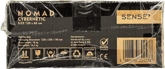Gaming Office Nomad Wooden Black 120x60cm