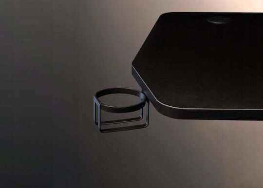 Desk with LED 75x60x75 cm Black