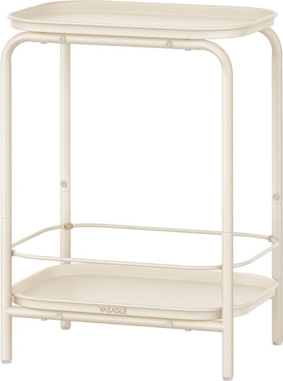 Masă laterală Rectangulară Metalică Cream L40xL30xÎ56cm Masă laterală Rectangulară Metalică Cream L40xL30xÎ56cm