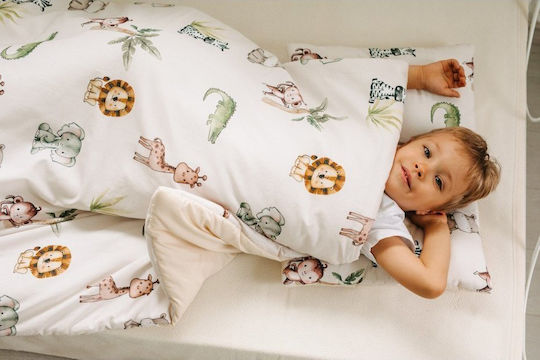 Pulp Bamboo Baby Bedding Set For Crib Zoo