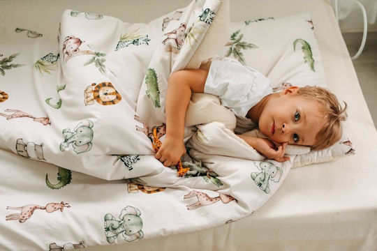 Pulp Bamboo Baby Bedding Set For Crib Zoo