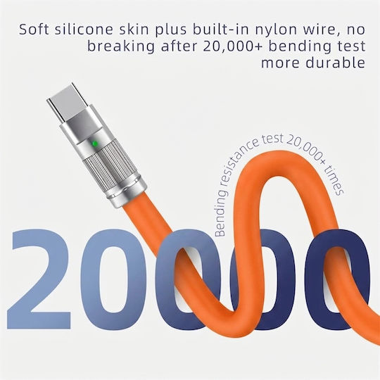 Leewello USB 2.0 Cable USB-C male - USB-C 100W Orange 3m