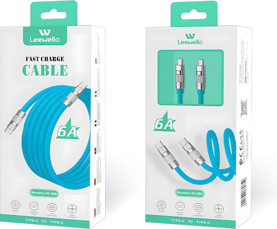 Leewello USB 2.0 Cable USB-C male - USB-C 100W Orange 3m