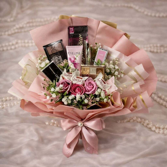 Buchet Special Frumos Trandafiri Săpun Plantați Manual Raffaello Praline Brățară Mini Parfum Produse Cosmetice