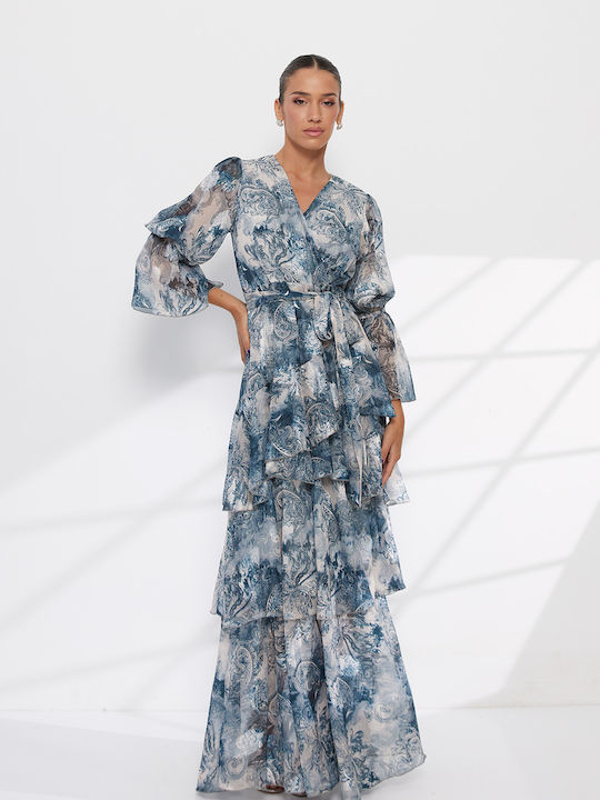 Rochie Maxi de Vară pentru Nuntă / Botez Petrol