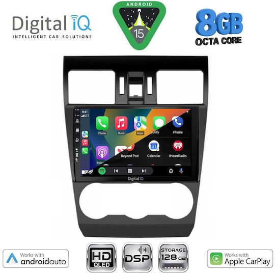 Digital IQ Автомобилна Аудио Система За Subaru Forester / Impreza 2013-2019 (Bluetooth/USB/WiFi/GPS/Apple CarPlay/Android Auto) С Touch Screen 9"