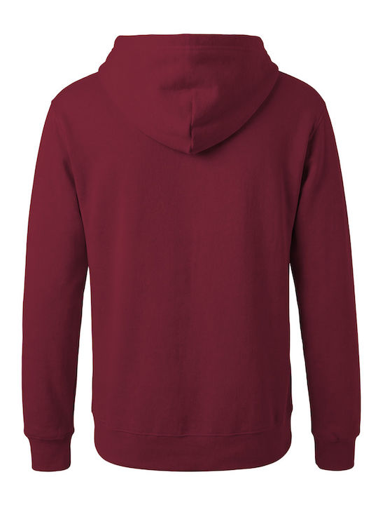 Sweatshirt with Hood Burgundy