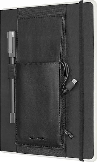 Moleskine Бележник с поставка за химикалка Черен