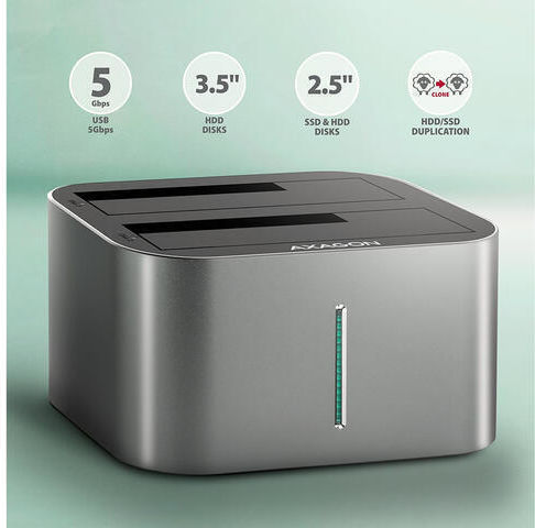 Axagon Adsa-dc Stație de andocare Superfast USB-C Dual HDD