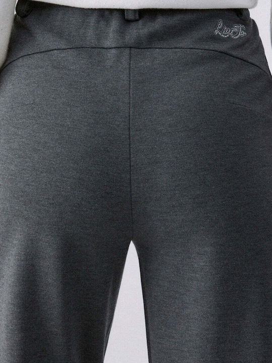 Women's Fabric Grey Trousers