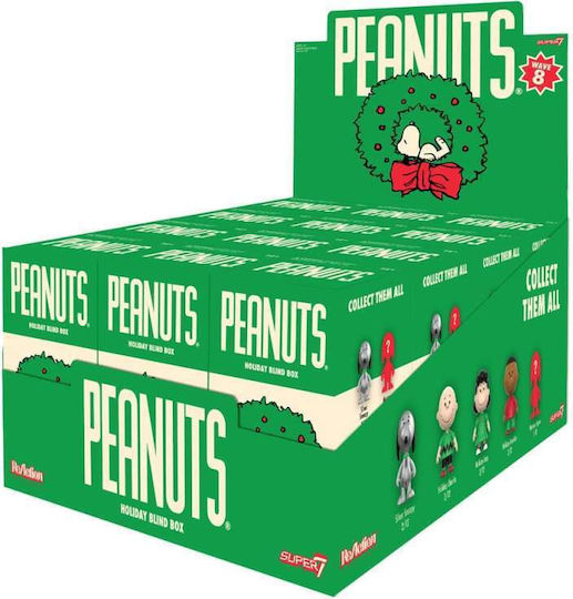 Peanuts Reaction Φιγούρες Δράσης Μεγέθους 10cm Wave 08 Holiday Blind Box Display Σετ 12 Τεμάχια