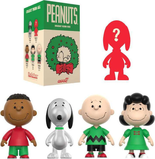 Peanuts Reaction Φιγούρες Δράσης Μεγέθους 10cm Wave 08 Holiday Blind Box Display Σετ 12 Τεμάχια