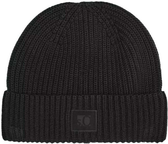 Beanie Căciulă Pentru Bărbați Tricotată În Culoare Neagră