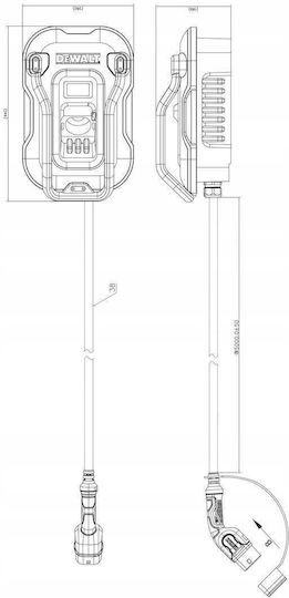 DEWALT Монтиран на стена Трифазен Зарядно устройство 22kW с Вграден кабел 5m Type 2