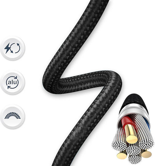 Tellur Minimalschaft USB zu Lightning Kabel 3a 1m Schwarz