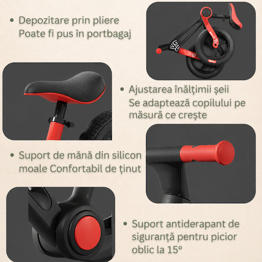 Qova Bicicletă Fără Pedale Neagră