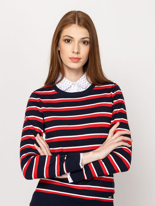 Damen Bluse Gestreift Tricolor