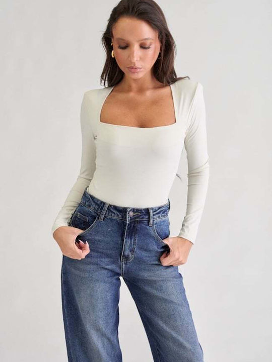 Damen Bluse Beige