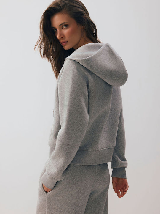Kitis Long Women's Sweatshirt Hooded Grey