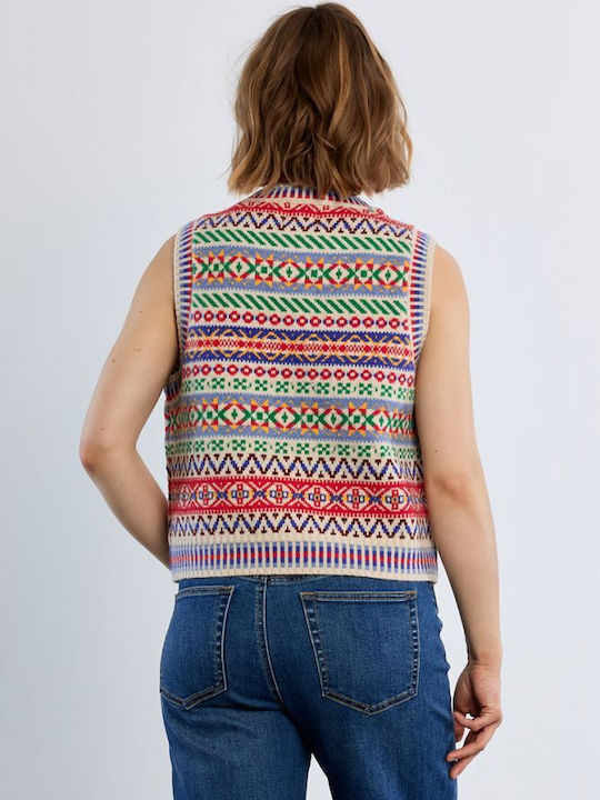 Women's Sleeveless Sweater Ecru