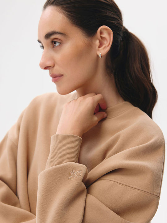 Alaves 264 Cropped Sweatshirt Für Damen Beigefarben