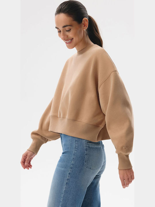 Alaves 264 Cropped Sweatshirt Für Damen Beigefarben