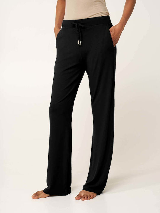 Women's Fabric Trousers with Elastic Green