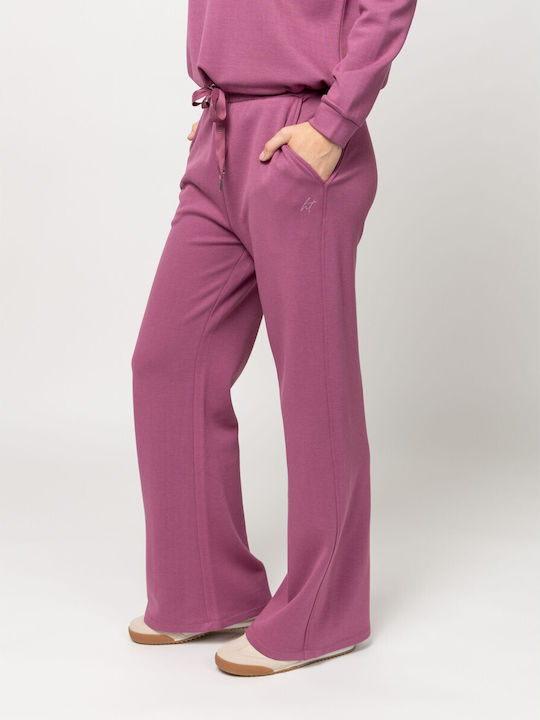 Women's Fabric Trousers Mauve