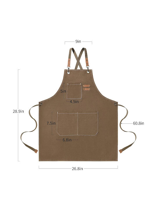 Waterproof Brown Kitchen Apron