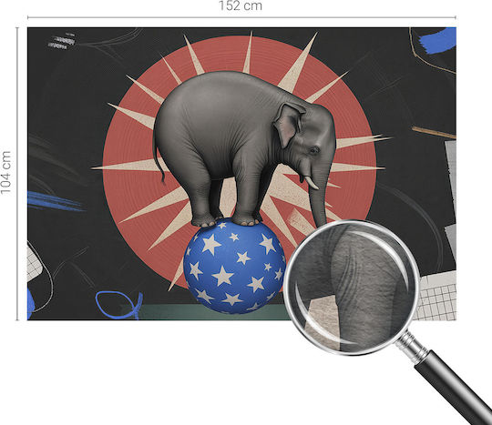 Tapet Elefant Stil Retro Minge 152x104