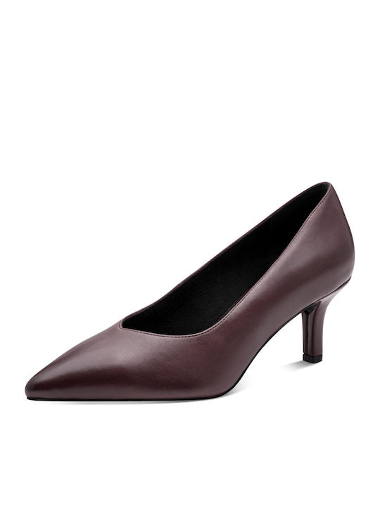 Leder Pumps Burgundisch
