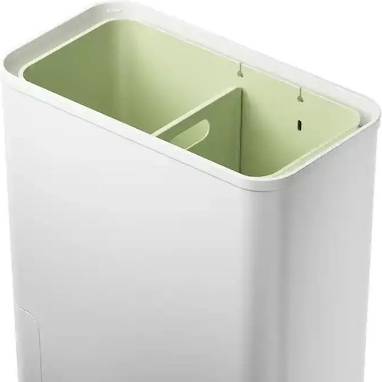 Eko Coș De Gunoi Din Plastic Împingeți 9lt Alb