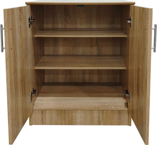 Wooden Shoe Organizer Wardrobe Souken Beige L60xD40xH80cm